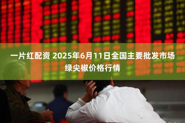 一片红配资 2025年6月11日全国主要批发市场绿尖椒价格行情